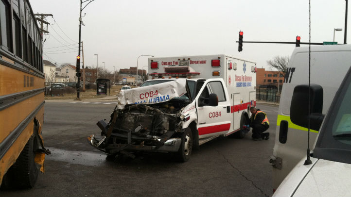 ambulance crash bus