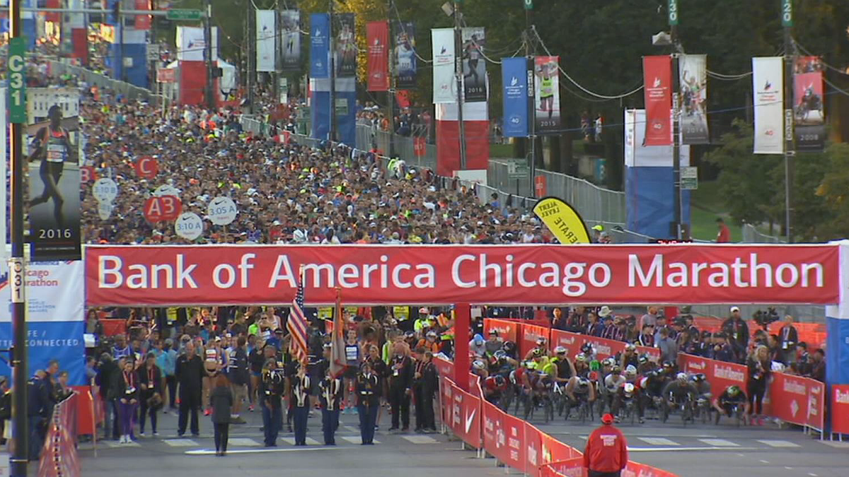 2023年美国银行芝加哥马拉松完赛奖牌庆祝比赛45周年