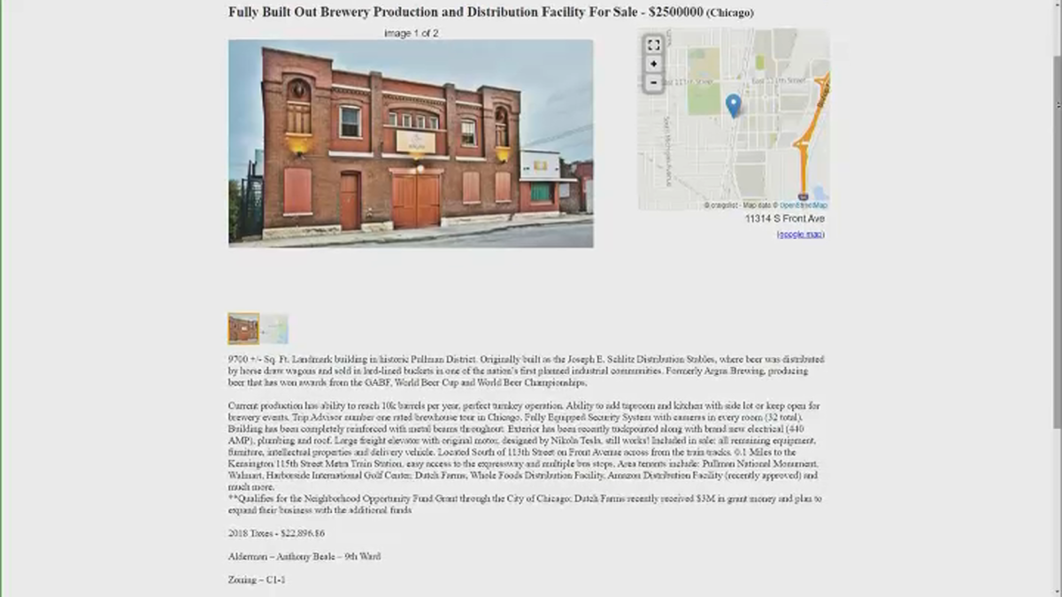 Chicago Brewery Listed for Sale on Craigslist for $2.5M