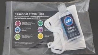 As part of its ongoing effort to welcome customers back to public transit, the Chicago Transit Authority (CTA) is distributing free “Travel Healthy” kits to customers this week
