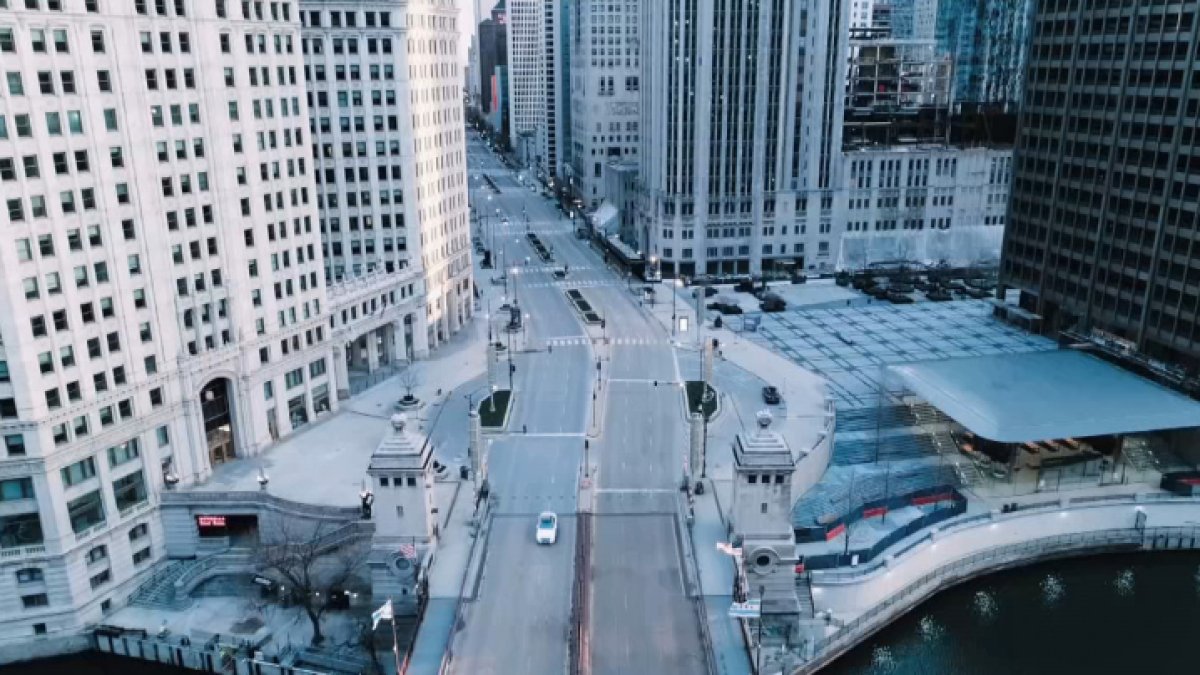 Drone Footage Captures ‘Breathtaking’ View of Deserted Chicago NBC