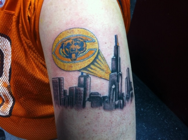 Chicago Bears 8 Pack Tattoo