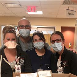 Dr. Kutka and ER nurses Steph Fausher, Sam Howen and Jess Socko at Good Shepherd Hospital Emergency Room in Barrington.