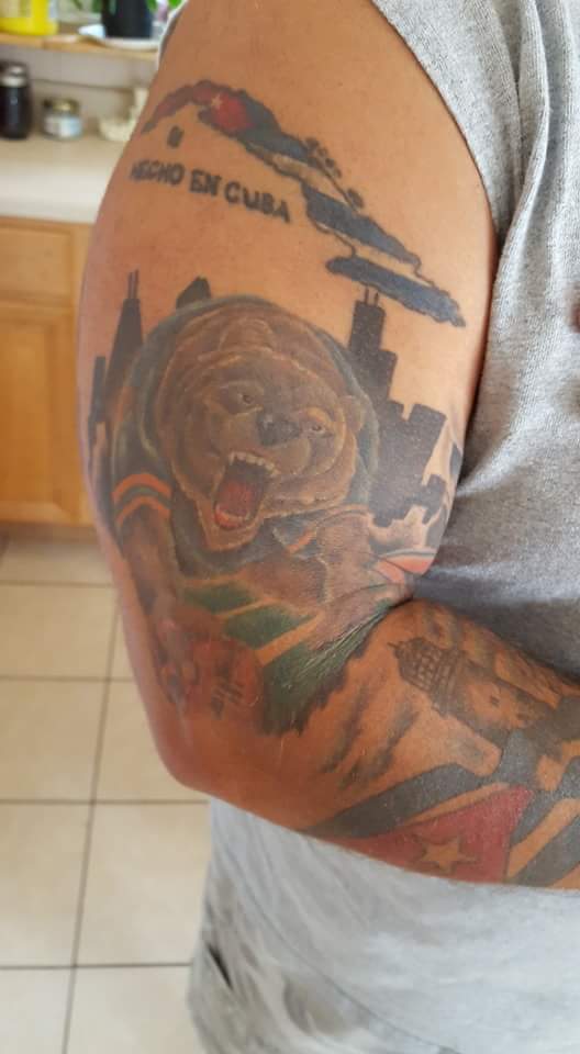I saw a Packers tattoo this week. I have for you my Chicago Bear! :) Done  by Brent Megens at Casey's Tattoo in Nacogdoches, TX. : r/tattoos