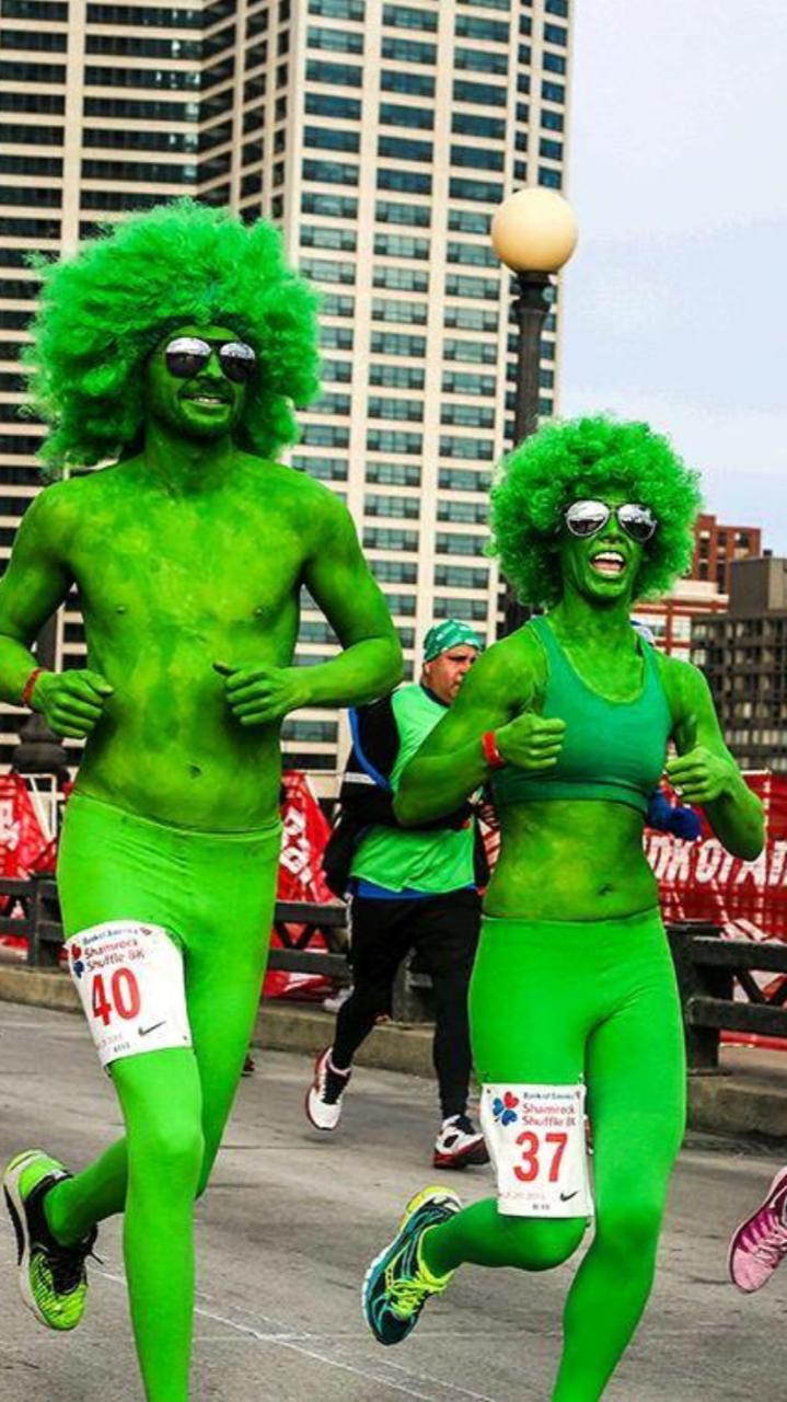 ‘The Green Guys’ See the Popular Runners With and Without Their