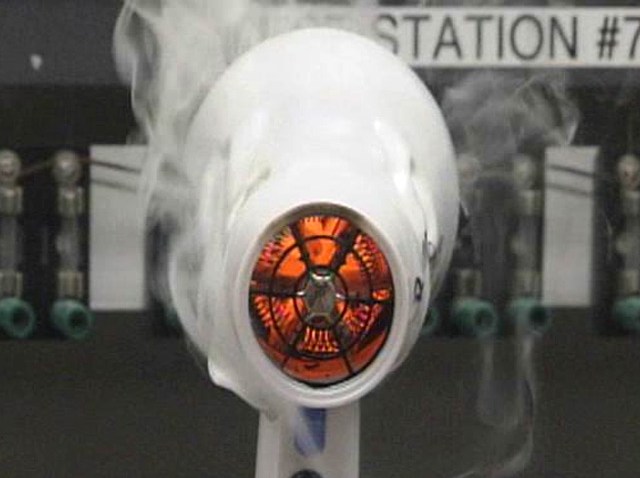 hair-dryer-catches-on-fire