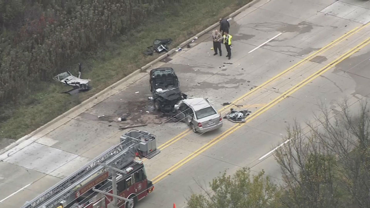 2 Injured in HeadOn Collision in Hoffman Estates, Stretch of Route 59 Closed NBC Chicago