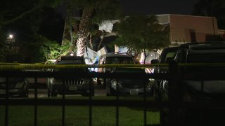 One Houston police officer was killed and a second was injured when the helicopter they were in crashed early Saturday into a building while responding to a call.