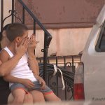 howard st shooting woman sheilds childs eyes
