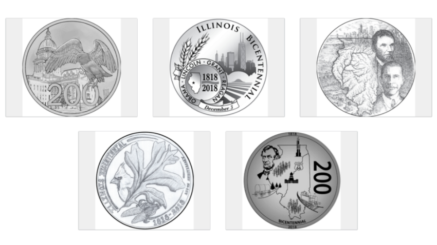 illinois bicentennial coin designs