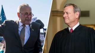 Justice John Roberts and Senate Minority Leader Sen. Chuck Schumer