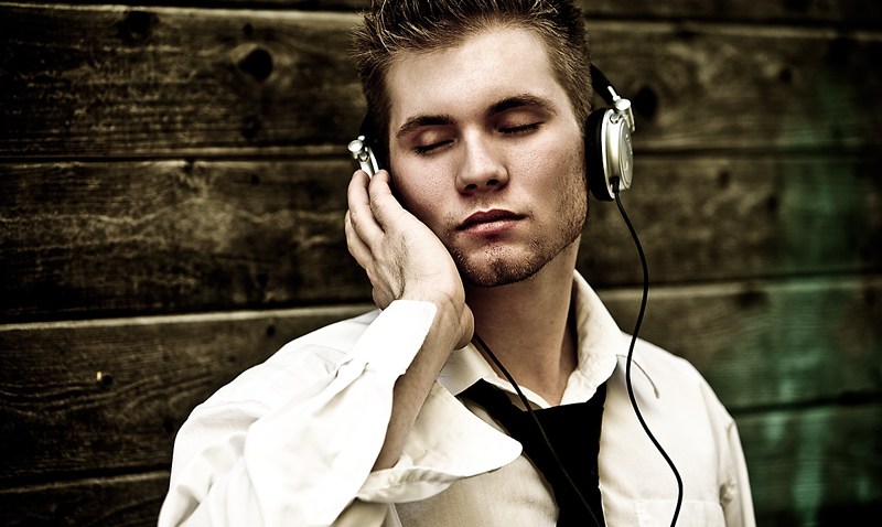 man-headphones