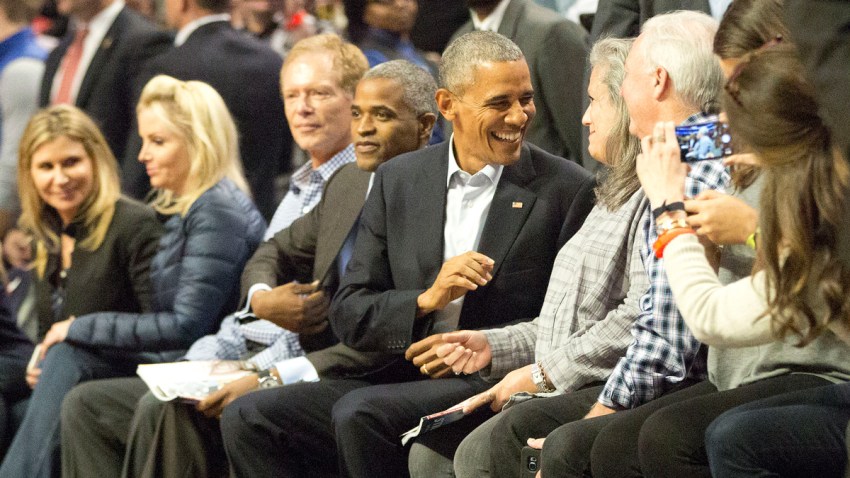 Obama Cavaliers Bulls Basketball