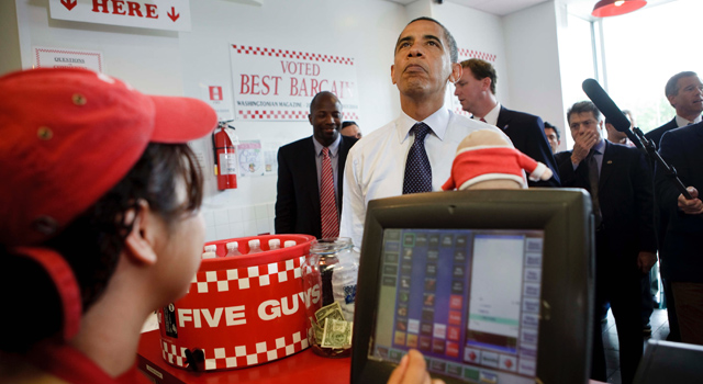 Obama Goes For Friday Five Guys With Brian Williams – NBC Chicago