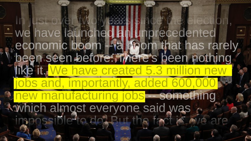 State of the Union one year later annotated