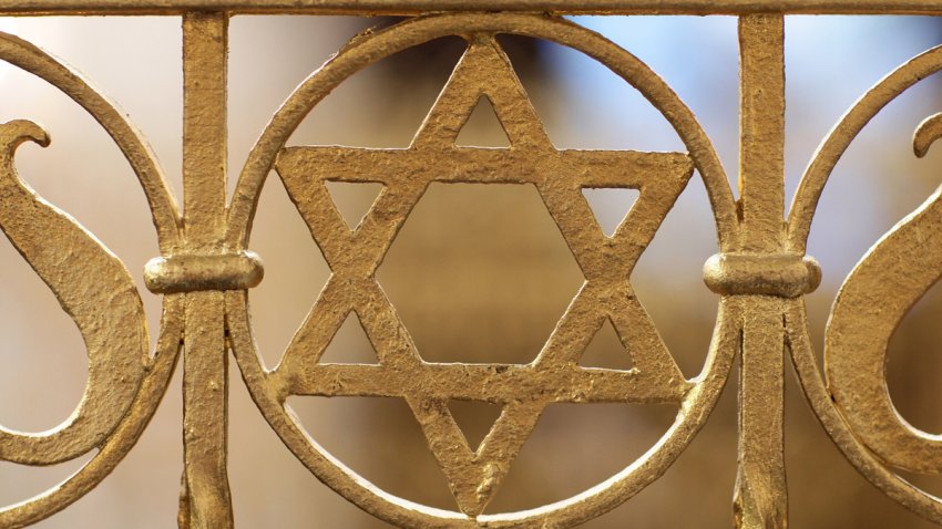 A Star of David is visible among the ornamentation at the Brodyer Synagogue