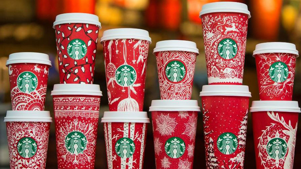 Starbucks Red Cup Day drink list How to get a free reusable cup today