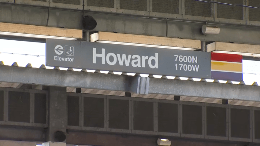 Police investigate a shooting at the CTA Howard station on December 3