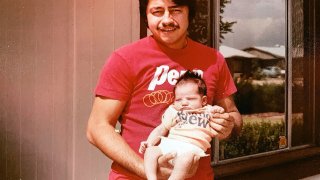The family of Mark Anthony Urquiza, seen here holding his daughter Kristin as a newborn, touched a nerve when they blasted elected officials for their "carelessness" in response to the coronavirus pandemic. Urquiza died of COVID-19 in Arizona.