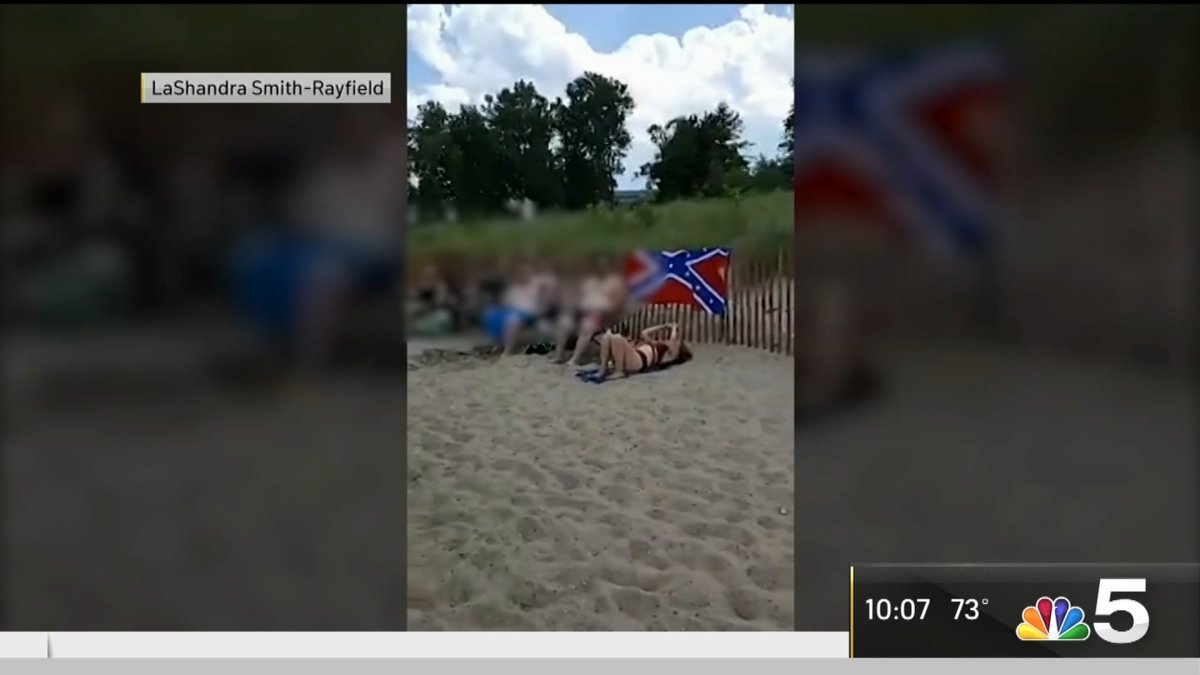 Evanston Beachgoers Ripped for Displaying Confederate Flag Beach Towel