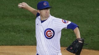 CHICAGO, ILLINOIS – SEPTEMBER 08: Starting pitcher Alec Mills #30 of the Chicago Cubs delivers the ball against the Cincinnati Reds at Wrigley Field on September 08, 2020 in Chicago, Illinois. (Photo by Jonathan Daniel/Getty Images)