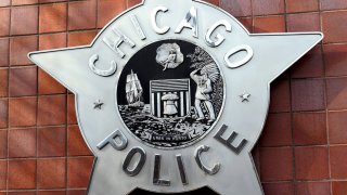 CHICAGO – JANUARY 19: A Chicago Police badge, is displayed on front of the City Of Chicago Public Safety Headquarters, in Chicago, Illinois on JANAURY 19, 2013 (Photo By Raymond Boyd/Michael Ochs Archives/Getty Images)
