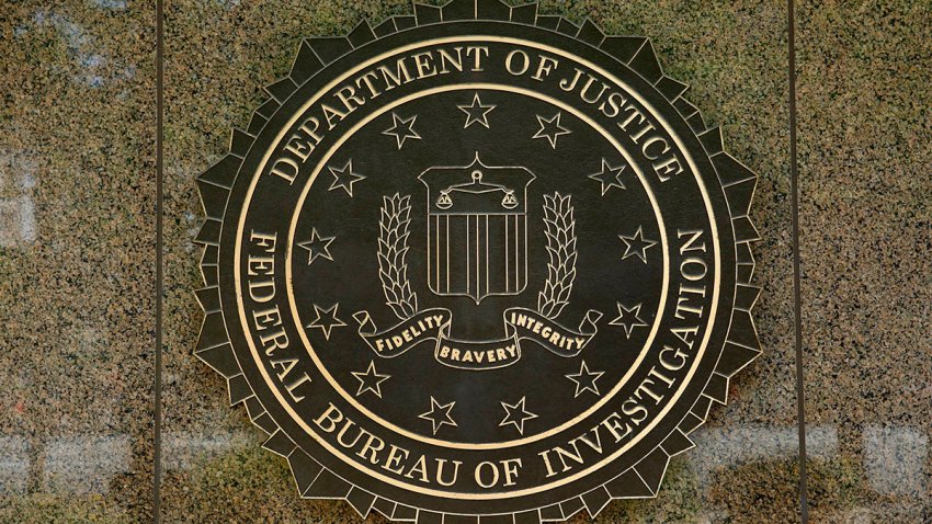 The FBI seal is seen outside the headquarters building in Washington, D.C., July 5, 2016.