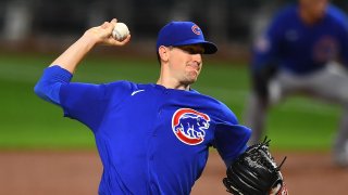 Kyle Hendricks #28 of the Chicago Cubs pitches during the first inning against the Pittsburgh Pirates at PNC Park on September 2, 2020 in Pittsburgh, Pennsylvania.