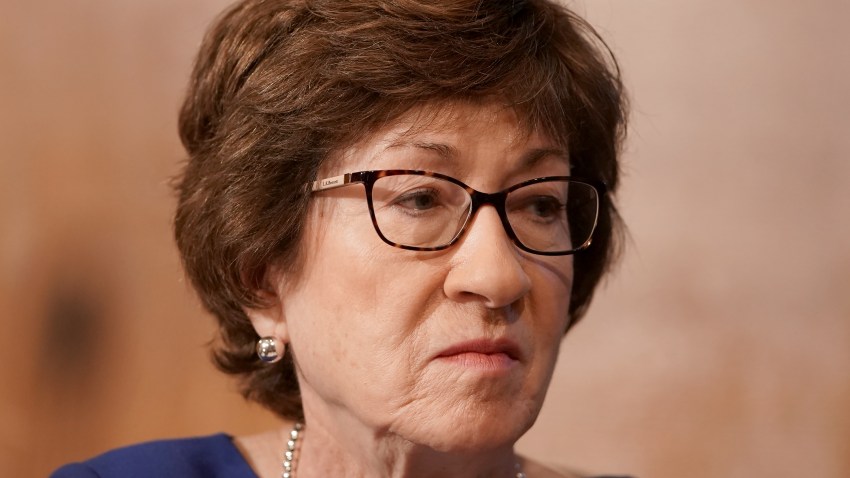 Senator Susan Collins listens during hearing