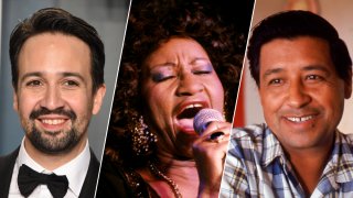 Lin-Manuel Miranda (left), Celia Cruz (middle) and Cesar Chavez (right).