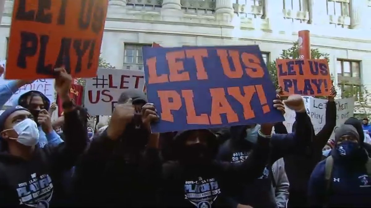 ‘Let us Play!’: Illinois Prep Players Rally for Fall Sports – NBC Chicago