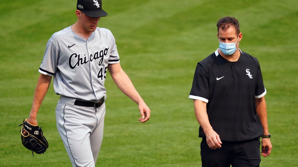 White Sox Outfielder Eloy Jimenez, Pitcher Garrett Crochet Leave Game