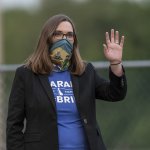 Transgender activist Sarah McBride, pictured, in this Tuesday, Sept. 15, 2020, file photo.