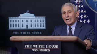 Anthony Fauci, director of the National Institute of Allergy and Infectious Diseases, speaks during a news conference in the White House in Washington, D.C., U.S., on Thursday, Nov. 19, 2020.