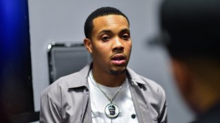Rapper G Herbo backstage during The PTSD Tour In Concert at The Tabernacle on March 11, 2020 in Atlanta, Georgia.