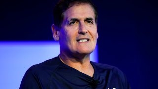 Mark Cuban, entrepreneur and owner of the Dallas Mavericks, speaks at the WSJTECH live conference in Laguna Beach, California, October 21, 2019.