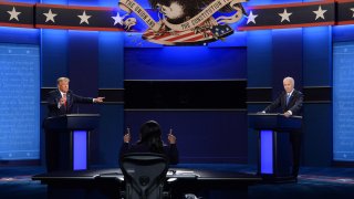 President Joe Biden and former President Donald Trump at the U.S. presidential debate Oct. 22, 2020.
