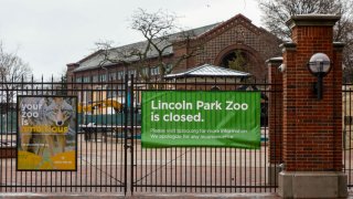 CHICAGO, March 23, 2020 . Lincoln Park Zoo is closed during the first workday of the statewide “Stay-at-Home” order in Chicago, Illinois, the United States on March 23, 2020. Governor of the U.S. state of Illinois J.B. Pritzker on March 20 issued a “Stay-at-Home” order amid accelerated COVID-19 infections.
The statewide order took effect Saturday and lasts until April 7. (Photo by Joel Lerner/Xinhua via Getty) (Xinhua/ via Getty Images)
