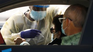 The Forum in Inglewood began vaccination distribution serving as a COVID-19 vaccination site, while also serving as a COVID-19 testing site. The Forum is one of five mass-vaccination sites that opened Tuesday in Los Angeles county.