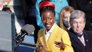 In this Jan. 20, 2021, file photo, Youth Poet Laureate Amanda Gorman speaks at the inauguration of President Joe Biden on the West Front of the U.S. Capitol in Washington, D.C.