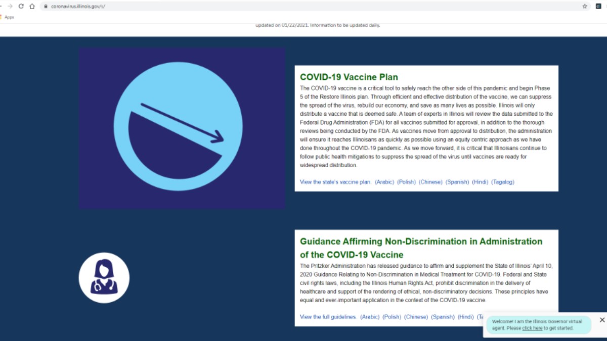 Illinois health officials must add COVID-19 vaccination appointment application to website – NBC Chicago