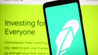 Robinhood app logo on a smartphone