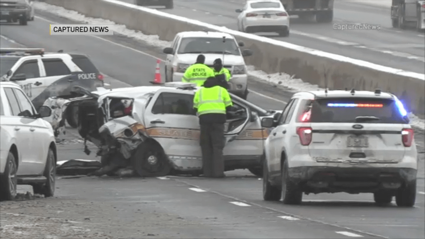 Illinois State Trooper Struck By Vehicle While Investigating Crash On I