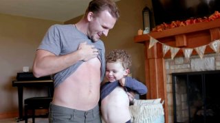 Grant and Brooks showed off their scars from the lifesaving transplant.