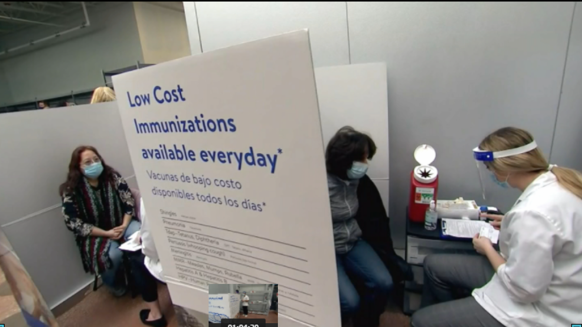 See inside a walmart vaccination site nbc chicago