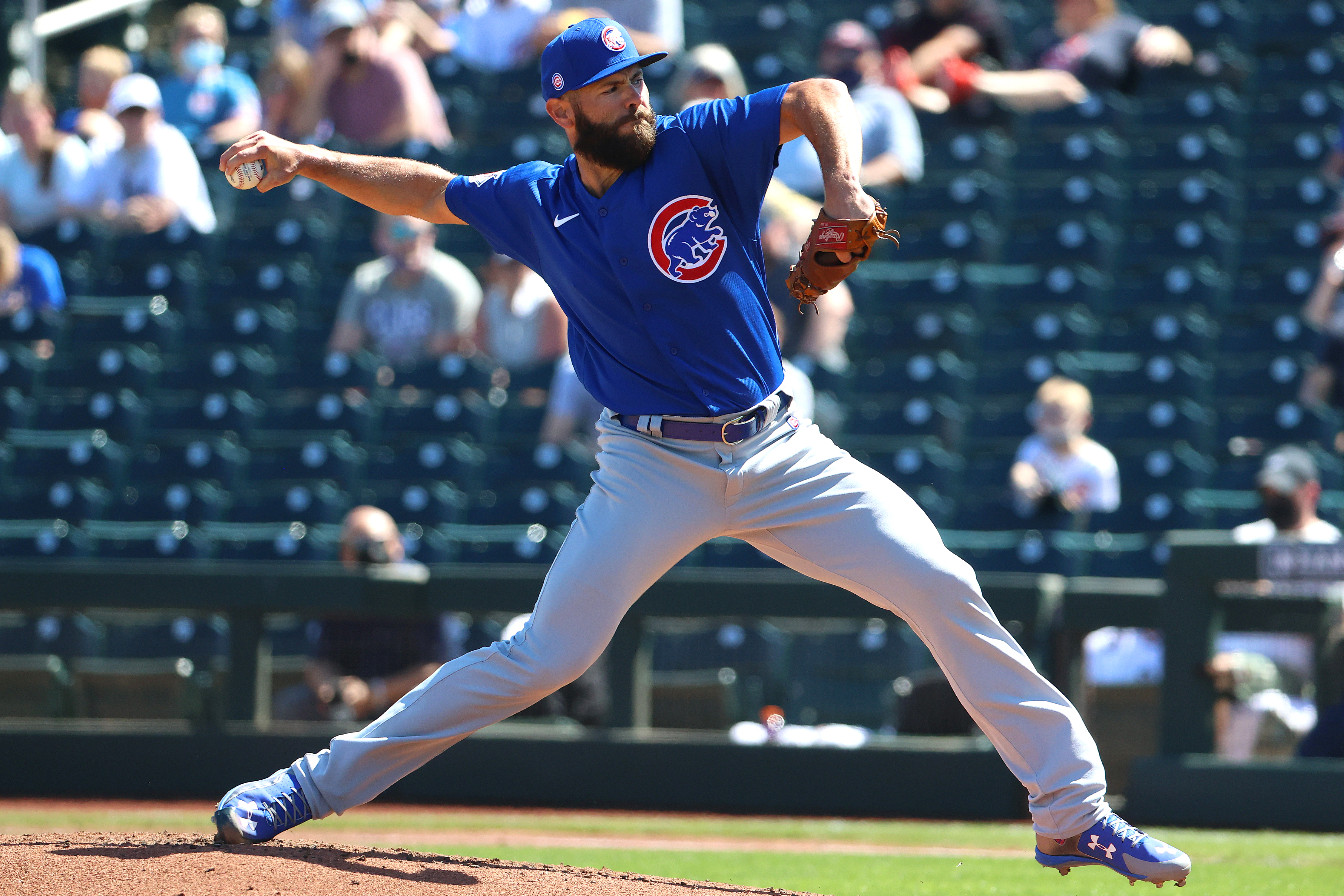 This is a 2021 photo of Jake Marisnick of the Chicago Cubs baseball team.  This image reflects the Chicago Cubs active roster as of Tuesday, Feb. 23,  2021 when this image was