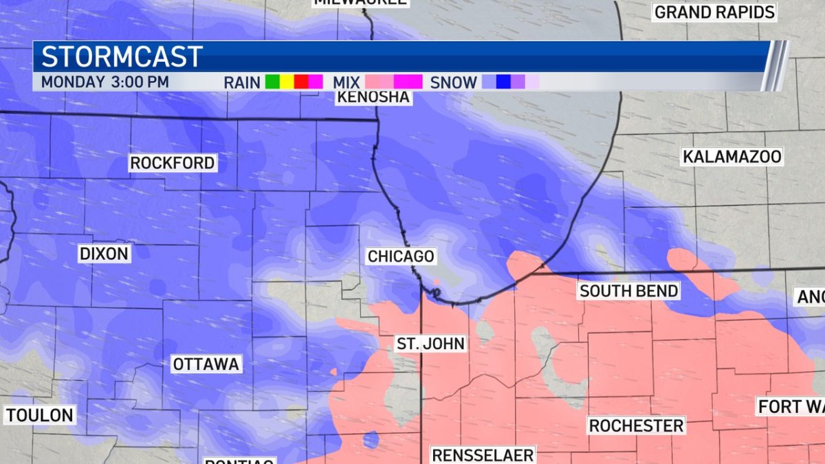 Chicago Weather Forecast Area Could See Several Inches Of Snow Starting Monday Nbc Chicago 9325