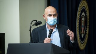 Moncef Slaoui, chief adviser for the Defense Department's Project Warp Speed, speaks during an Operation Warp Speed vaccine summit at the White House in Washington, D.C., U.S., on Tuesday, Dec. 8, 2020. President Trump celebrated the development of coronavirus vaccines at a White House summit on Tuesday and vowed to use executive powers if necessary to acquire sufficient doses, as the number of U.S. cases surpassed 15 million.