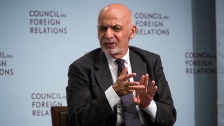 Ashraf Ghani, Afghanistan's president, speaks at the Council on Foreign Relations in New York, U.S., on Thursday, Sept. 21, 2017. President Ghani will discuss the challenges facing Afghanistan, including its fight against terror groups and his country's relationship with the United States.