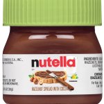 Mini Nutella jars with springtime lids.